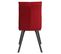 Lot De 4 Chaises Tissu Coloris Rouge - Bispo