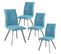 Lot De 4 Chaises Tissu Coloris Bleu - Bispo