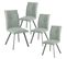 Lot De 4 Chaises Tissu Coloris Vert D'eau - Bispo