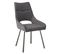 Lot De 4 Chaises Tissu Coloris Gris Anthracite - Amado