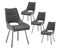 Lot De 4 Chaises Tissu Coloris Gris Anthracite - Amado