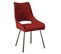 Lot De 4 Chaises Tissu Coloris Rouge - Amado