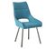 Lot De 4 Chaises Tissu Coloris Bleu - Amado