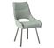 Lot De 4 Chaises Tissu Coloris Vert D'eau - Amado