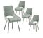 Lot De 4 Chaises Tissu Coloris Vert D'eau - Amado