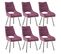 Lot De 6 Chaises Tissu Coloris Violet - Amado