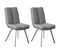 Lot De 2 Chaises Bi-ton Grises Avec Sur-coussin - Callom