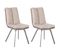 Lot De 2 Chaises Bi-ton Beiges Avec Sur-coussin - Callom