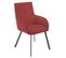 Lot De 2 Fauteuils Rouges Piètement Gris Mat - Catila