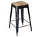 Lot De 2 Tabourets Industriels Bois Et Acier H64cm - Steve