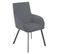 Lot De 4 Fauteuils Gris Piètement Gris Mat - Catila