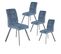 Lot De 4 Chaises Capitonnées Bleu Gris - John