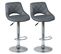 Lot De 2 Tabourets De Bar Gris - Hamilton