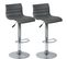 Lot De 2 Tabourets De Bar Gris - Davidson