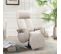 Fauteuil Relax Electrique Cuir Gris Clair - Rosario