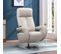 Fauteuil Relax Electrique Cuir Gris Clair - Rosario