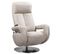 Fauteuil Relax Electrique Cuir Gris Clair - Rosario