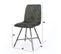 Chaise En Velours Gris Motif Losange Melbourne (lot De 2)