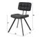 Chaise Capitonnée Noire Pieds Étoile Tribeca (lot De 2)