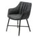 Fauteuil De Table Rembourré Anthracite Bandes Verticales Melbourne