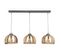 Suspension Contemporaine 3 Lampes Ajourées Bois De Manguier Lucknow