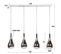 Suspension Moderne 4 Lampes Gouttes Verre Chromé Ralf