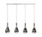 Suspension Moderne 4 Lampes Gouttes Verre Chromé Ralf