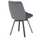 Chaise Pivotante Moderne En Velours Gris Oka (lot De 2)