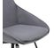 Chaise Pivotante Moderne En Velours Gris Oka (lot De 2)