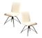 Chaise Pivotante Velours Blanc Cassé (lot De 2) Oka