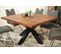 Table à Manger Carrée Chêne Métal Pied Croisé 130 Cm Oka