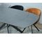 Table Extensible Céramique Grise Pied Mikado 140-200 Cm Ottawa
