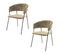 Chaise En Velours Beige à Dossier Rond (lot De 2) Melbourne