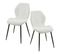 Chaise En Bouclette Blanche à Rayures (lot De 2) Galway