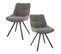 Chaise Grise En Bouclette Style Moderne (lot De 2) Galway