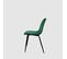 Chaise à Rayures Velours Vert Sapin (lot De 2) Malang