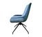 Chaise Pivotante Retro En Velours Bleu (lot De 2) Palerme