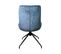 Chaise Pivotante Retro En Velours Bleu (lot De 2) Palerme