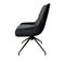 Chaise Pivotante Retro En Velours Noir (lot De 2) Palerme