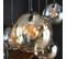 Suspension Globe 7 Lampes Multicolores Nova