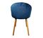 Chaise Scandinave En Bois Et Velours Bleu (lot De 2) Etna