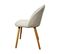 Chaise Scandinave En Bois Et Bouclette Taupe (lot De 2) Etna