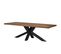 Table Salle à Manger Bois Métal Pied Croisé 240 Cm Oka