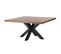 Table à Manger Carrée Chêne Métal Pied Croisé 150 Cm Oka