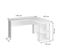 Bureau D'angle Blanc 140 X 75 X 140 Cm (lxhxp)