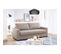 Canapé Droit Convertible 3 Places Maxime - Tissu Beige - Couchage Express - L 194 X P 96 X H 83 Cm