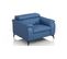 Fauteuil En Cuir Neyla Bleu