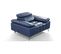 Fauteuil Cuir Design Lyam Bleu