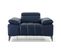 Fauteuil Cuir Design Lyam Bleu