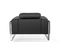 Fauteuil Cuir Design Aliyah Noir